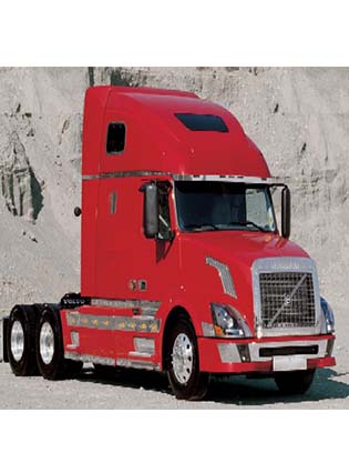 6701 Volvo Red VN670 with Chrome Accessories
